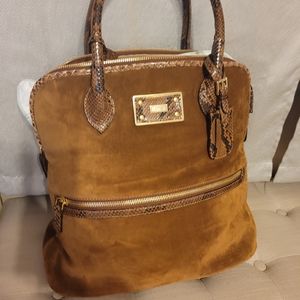 Ballin brown suede bag